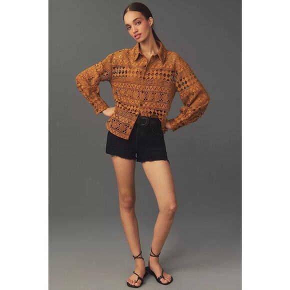 Anthropologie x La Maise Studio Kimaya Buttondown Shirt Size Medium - Picture 3 of 11